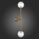 Sconces st. SL1506.201.02. Chieti. 2x5 watts, G9, 4000k, 12 cm, golden color