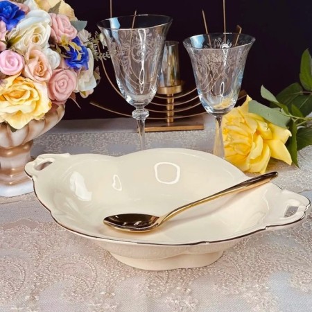 Oval dish Lenardi "Mirage", with handles, length 35 cm