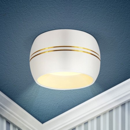 Lamp 1x15W GX53 9x9x5 cm, white/gold
