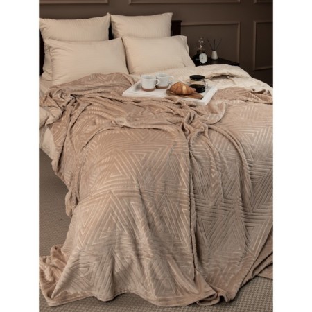 Texrepublic blanket, size 200x220 cm, beige color-8