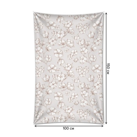 Decorative panel with photo printing "cotton", vertical, size 100x150 cm-1