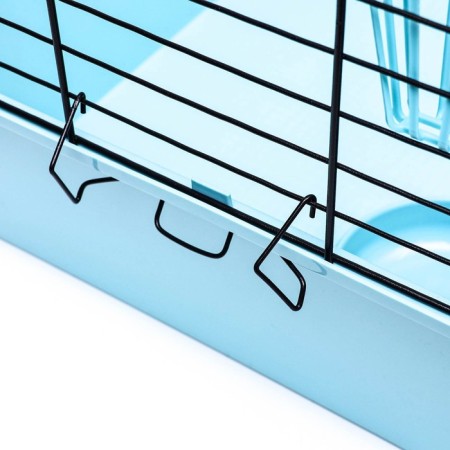 A cell for rabbits, guinea pigs "Pigger" No. 4 folding, 80 x 50 x 47 cm, turquoise-2