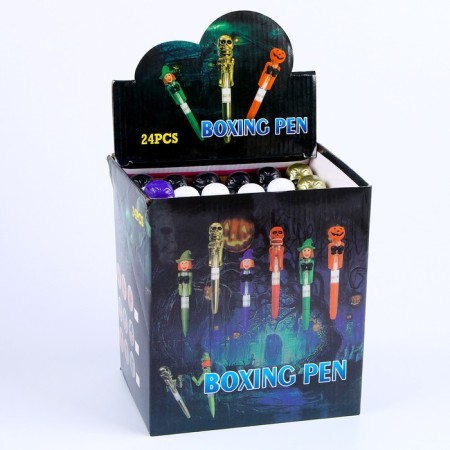 Funny pen "skeleton", boxer, eyes glow, mix colors-7