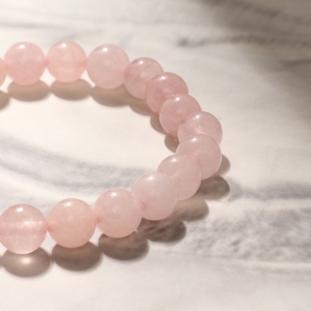 Bracelet Shar No. 8 with a suspension heart “Quartz Pink”, 18 size-2