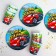 A set of paper utensils "Happy Birthday", racing car