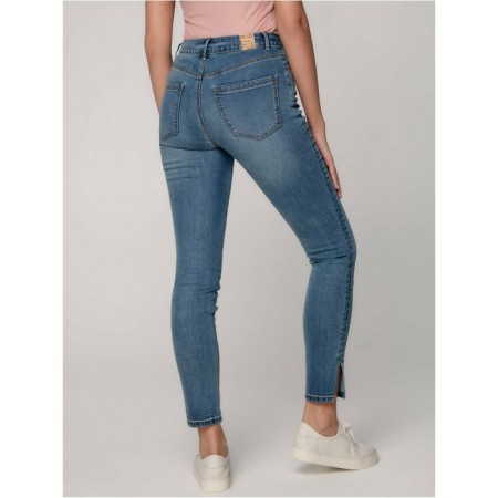 Jeans shortened female with cuts CONTE ELEGANT SKINNY, size XL, color MID MID Blue-2