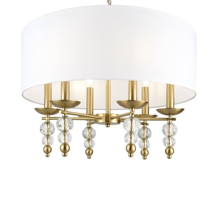 Suspended lamp Freya Fr1009PL-06BS SIDE, 550x550x800 mm, E14, 6x40W, brass color-5