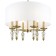Suspended lamp Freya Fr1009PL-06BS SIDE, 550x550x800 mm, E14, 6x40W, brass color