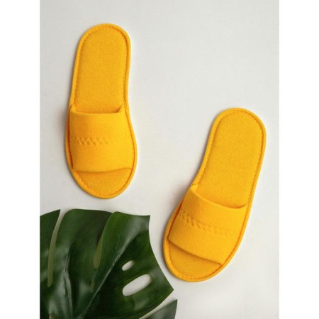 Women's slippers open nose, size 36-38, yellow color-4