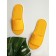 Women's slippers open nose, size 36-38, yellow color