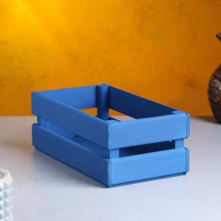 Wooden Kashpo 24.5 × 13.5 × 9 cm "Two Light", two -string, blue giving beautifully-1