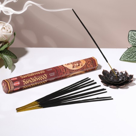 Hem "Sandalwood Hexa Sandal", 20 wands in packaging, hexagon