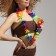 Hawaiian necklace "Double Flower"