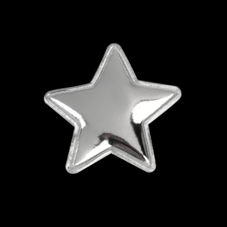 Application "Star", 3.7 × 3.7 cm, 10 pcs, silver color-1