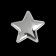 Application "Star", 3.7 × 3.7 cm, 10 pcs, silver color