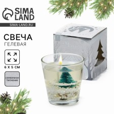 New Year's candle gel with decor inside 