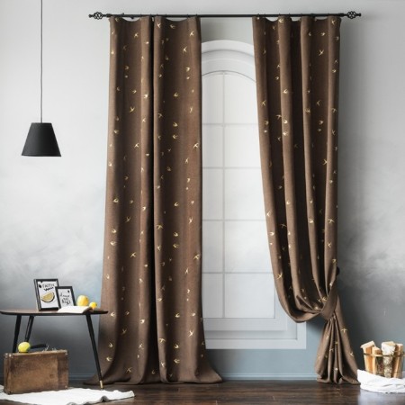 Set of curtains "Prime", size 145 x 280 cm - 2 pcs picked up - 2 pcs, chocolate color-1