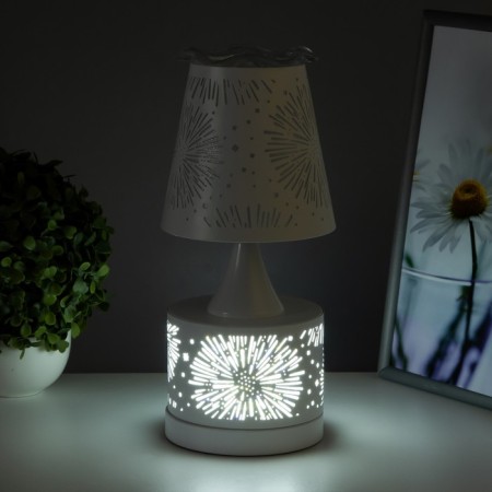Aroma lace with backlight "Salute" E27 40W+RGB white 13x13x30 cm-3