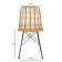 Vetle Flat chair 420 × 560 × 810 mm, artificial rattan, beige color / black