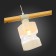 Suspended EVOLUCE lamp. Sle114503-03. Abiritto. 3x60 watts, E27, 60x10x20.5 cm, white color, light wood