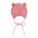 A cap on ties with pompons Children's Amarobaby Pure Love Pompony, with a lining, size 42-44 cm, pink color