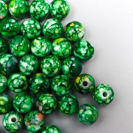 Beads for creativity plastic "Marble. Malachite" d = 0.8 cm set 20 g