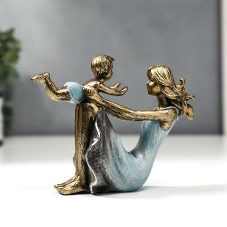 Souvenir Polystone "Mom with Son" 9,5x6.5x17 cm-3