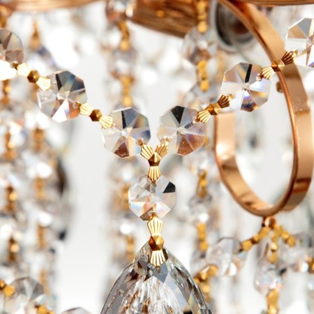 Snow chandelier 6x60W E27 gold 54x54x45cm-6