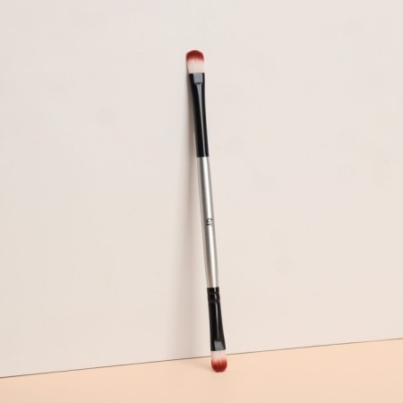 Makeup brush, bilateral, 14 (± 1) cm, black/silver color-1