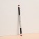 Makeup brush, bilateral, 14 (± 1) cm, black/silver color