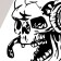 Stick 3D interior skull-gamer 87*57cm
