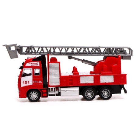 Metal machine "Fire machine", 21 cm, light and sound effects, mobile parts, inertia-1