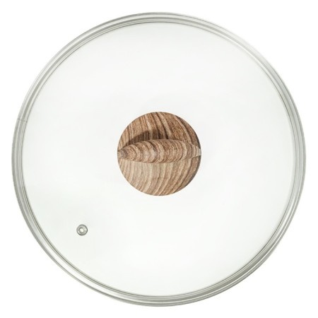 Glass cover Panairo Wood, Soft-Touch pen, with a lid, d = 20 cm-3
