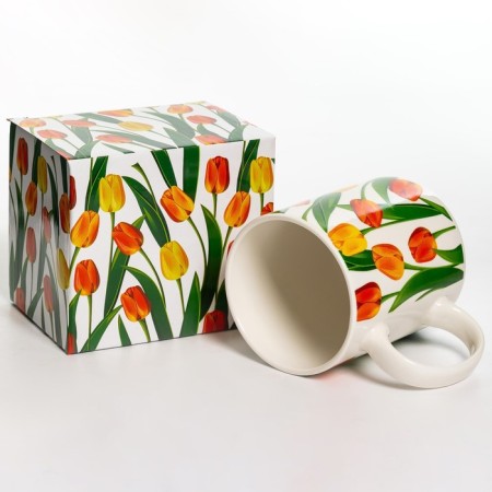 Gift mug OLAFF "Tulips", 350 ml-1