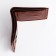 Male purse without a fastener, department for bills, for maps, color light brown