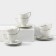 Rose porcelain service, 12 items: 6 mugs 220 ml, 6 saucers d = 15 cm, white color