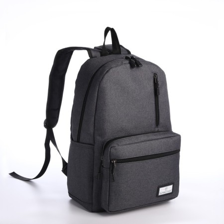 Youth backpack from lightning textiles, 5 pockets, USB, dark gray color-2
