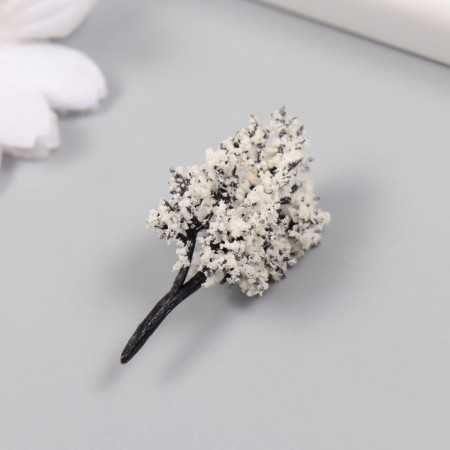 Artificial plant for creativity plastic "Snow tree" 4 cm-1