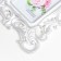 Photo frame plastic 10x15 cm "Royal lush leaves" silver 28x20.5 cm