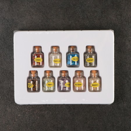 Crystal collection in a jar, 9 jars-2