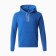 Male sweatshirt is laid down, the color is blue, size 50