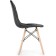 Wooden chair Kvadro array of beech/metal/eco -leather, natural/black 45x52x83 cm