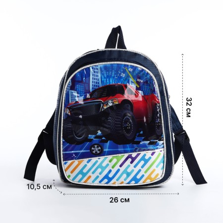 Baby backpack on lightning, blue color-3