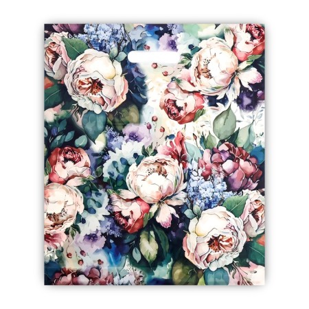 Cream flowers package, plastic with a cut pen, 38x45 cm, 60 μm