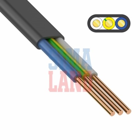 Cable "Kabex", VVG-PGNG (A), 3x2.5 mm2, 20 m, flat, GOST