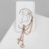 Earr "Kaff" Two Crosses with a Circle, the color is white in gold