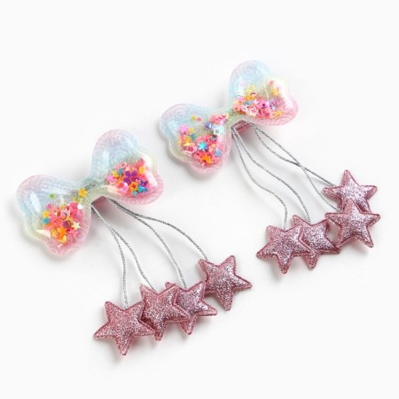 Hair clips with a shaker "The smallest", 2 pcs., 5.5 x 3 x 1 cm-3