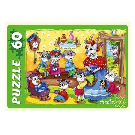 Puzzle "Wolf and seven goats", 60 elements