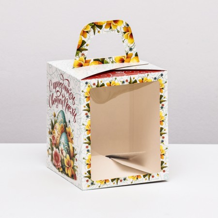 Easter box with the window "Bright Easter" 15 x 15 x 18 cm