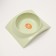 Plastic curved bowl 400 ml, 19.5 x 16.8 x 5 cm, green
